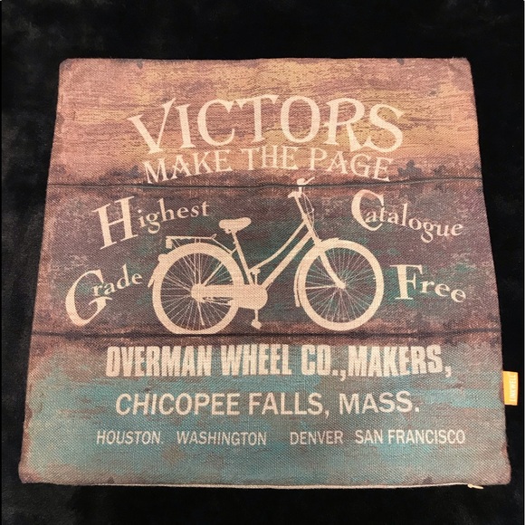 Linkwell Bicycle Wheel Pillow Pillowcase NWOT
Overman Bike Antique Vintage - Picture 3 of 12